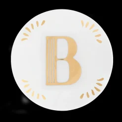 Accessori-Bitossi Home Piattino Lettera B Decalcomania Oro