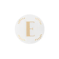 Accessori-Bitossi Home Piattino Lettera E Decalcomania Oro