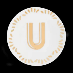 Accessori-Bitossi Home Piattino Lettera U Decalcomania Oro