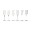 Bicchieri-Bitossi Home Set 6 Flute Forme Assortite Trasparente