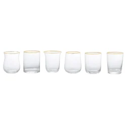 Bicchieri-Bitossi Home Set 6 Tumbler Forme Assortite Trasparente